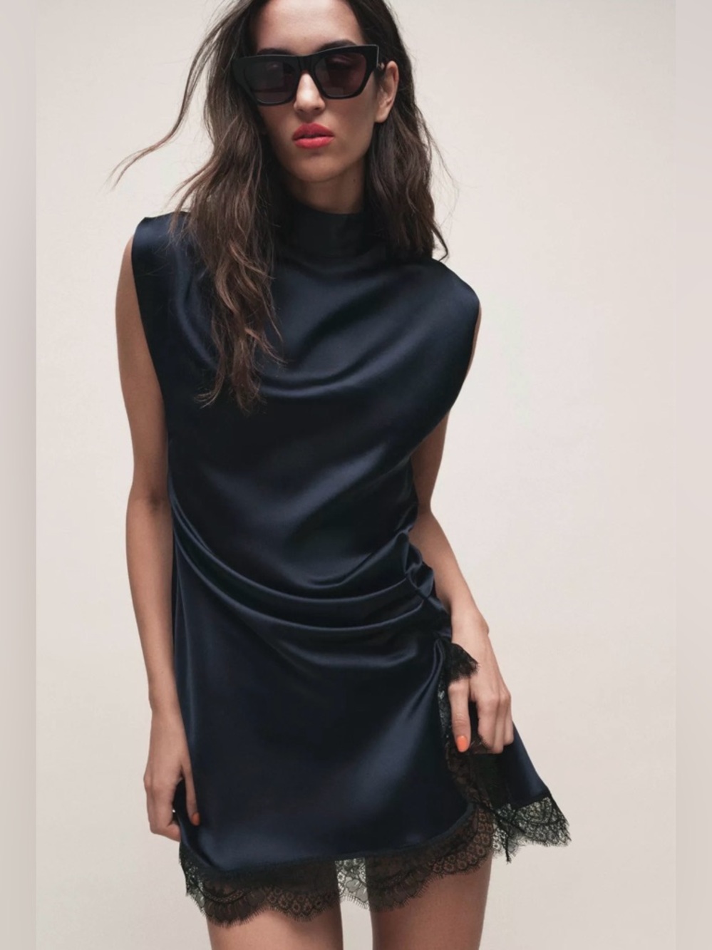 ZARA MINI COMBINATION LACE DRESS